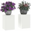 vidaXL Plant Stand 2 pcs White 24 x 24 x 35 cm Steel