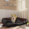 vidaXL Dog Bed Black and Brown 105x80x25 cm Faux Leather