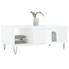 vidaXL Coffee Table High Gloss White 90x50x36.5 cm Engineered Wood