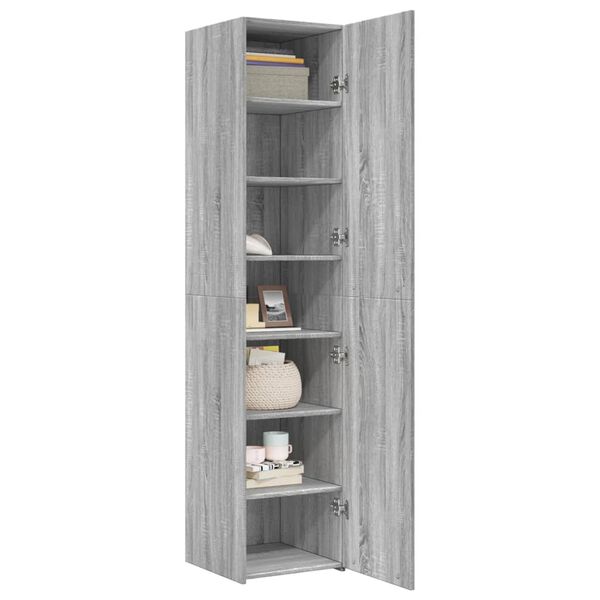 vidaXL Highboard Grey Sonoma 40x42.5x185 cm Engineered Wood