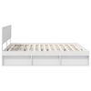 vidaXL Bed Frame with Headboard White 180 x 200 cm Solid Pine Wood