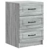 vidaXL Bedside Cabinet Grey Sonoma 43 x 41 x 63.5 cm Engineered Wood