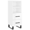 vidaXL Sideboard High Gloss White 34,5x34x90 cm Engineered Wood