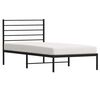 vidaXL Metal Bed Frame without Mattress with Headboard Black 100x190cm