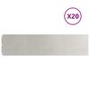 vidaXL Lawn Edgings 20 pcs 25x103 cm Stainless Steel