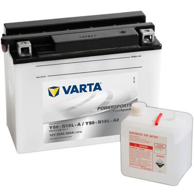 Varta Motorcycle Battery Powersports Freshpack Y50-N18L-A/A2