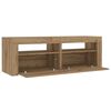 vidaXL Bedside Cabinets 2 pcs with LEDs Artisan Oak 60x35x40 cm