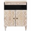 vidaXL Sideboard with Storage White 60 x 33.5 x 75 cm Solid Mango Wood