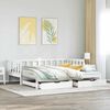 vidaXL Daybed with Trundle and Drawers without Mattress White 90x190 cm Single