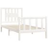 vidaXL Bed Frame without Mattress White Solid Wood Pine 90x200 cm