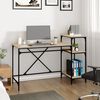vidaXL Desk with Shelves Sonoma Oak 135x50x90 cm Engineered Wood&Iron