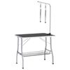 vidaXL Adjustable Dog Grooming Table with 2 Loops and Basket