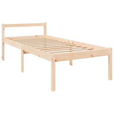 vidaXL Bed Frame 90x190 cm Single Solid Wood Pine