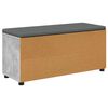 vidaXL Hall Bench with Cushion Plain Concrete Grey 100 x 38 x 46 cm