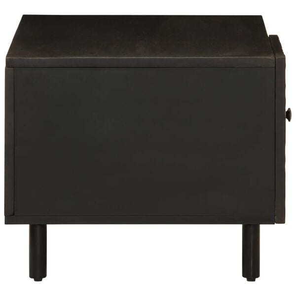 vidaXL Coffee Table Black 80x50x40 cm Solid Wood Mango