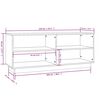 vidaXL Shoe Cabinet White 110x34x45 cm Solid Wood Pine