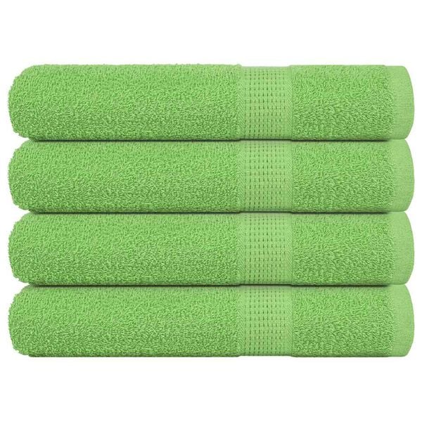 vidaXL Sauna Towels 4 pcs "FROGN" Apple Green 80x200 cm 100% Cotton