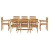 vidaXL Garden Dining Set 9 pcs Brown Solid Teak Wood
