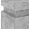 vidaXL Bedside Cabinets with LED Lights 2 pcs Concrete Grey 35x39x55 cm