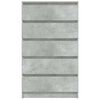 vidaXL Drawer Cabinet Concrete Grey 60x36x103 cm Engineered Wood