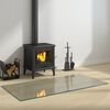 vidaXL Fireplace Glass Plate Rectangular 120x60 cm
