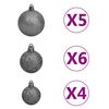 vidaXL Artificial Pre-lit Christmas Tree with Ball Set 90 cm Green