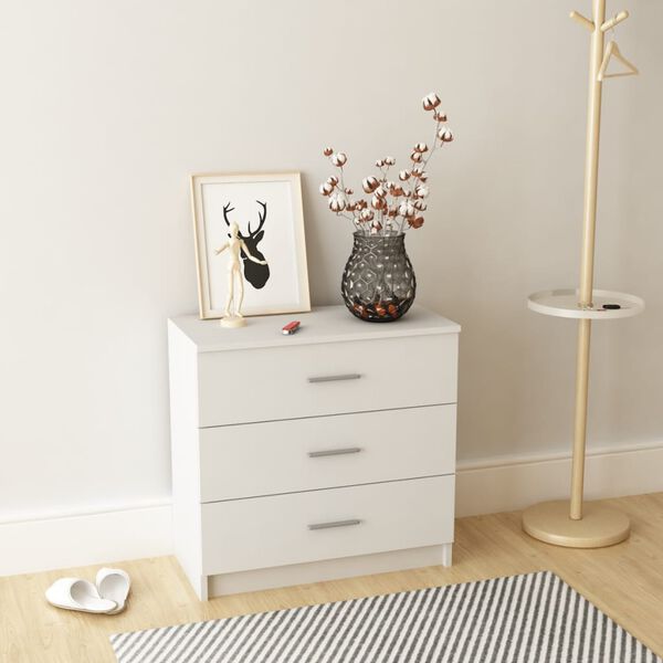 vidaXL Chest of Drawers Engineered Wood 71x35x68 cm White