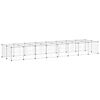 vidaXL 36-Panel Pet Cage with Door Black 35x35 cm Steel