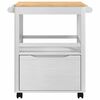 vidaXL Kitchen Trolley FLORO White 72.5 x 45 x 80 cm Solid Pine Wood