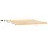 vidaXL Manual Awning Frame with LEDs Yellow and White 4.5 x 3.5 m