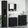 vidaXL Bathroom Furniture Set 4 pcs Black Engineered wood & Metal