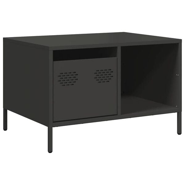 vidaXL Coffee Table Black 68.5x50x43.5 cm Cold-rolled Steel