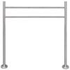 vidaXL Mailbox stand | Silver | Stainless steel | 120 x 100 cm | Durable