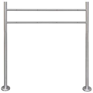 vidaXL Mailbox stand | Silver | Stainless steel | 120 x 100 cm | Durable