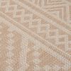 vidaXL Outdoor Flatweave Rug 160x230 cm Brown Stripes