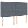 vidaXL Box Spring Bed with Mattress Dark Grey 200x200 cm Velvet