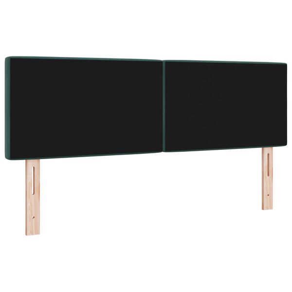 vidaXL Headboard with Headboard Dark Green 160 cm Faux Leather