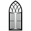 vidaXL Garden Mirror Black 100x45 cm Iron for Outdoor Use