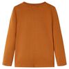 Kids' T-shirt with Long Sleeves Cognac 128