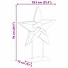 vidaXL Christmas Star Brown 60 x 5 x 75 cm Solid Teak Wood