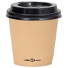 vidaXL Coffee Paper Cups with Lids 120 ml 1000 pcs Brown