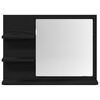 vidaXL Bathroom Mirror Black Oak 60x10.5x45 cm Engineered Wood
