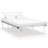 vidaXL Bed Frame without Mattress White Metal 120x200cm