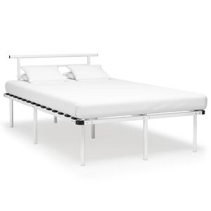 vidaXL Bed Frame without Mattress White Metal 120x200cm
