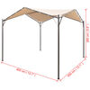 vidaXL Gazebo Pavilion Tent Canopy 4x4 m Steel Beige