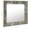 vidaXL Wall Mirror Baroque Style 50x50 cm Silver
