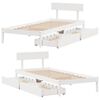 vidaXL Bed Frame without Mattress White 100x200 cm Solid Wood Pine