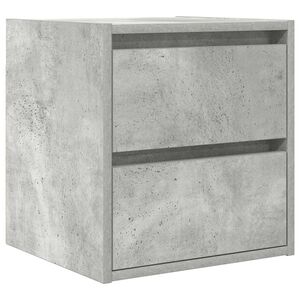 vidaXL Wall-mounted Bedside Cabinet Concrete Grey 38x34x40 cm