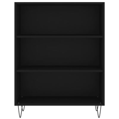 vidaXL Bookcase Black 69.5x32.5x90 cm Engineered Wood