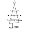 vidaXL Metal Christmas Tree for Decoration Black 105 cm